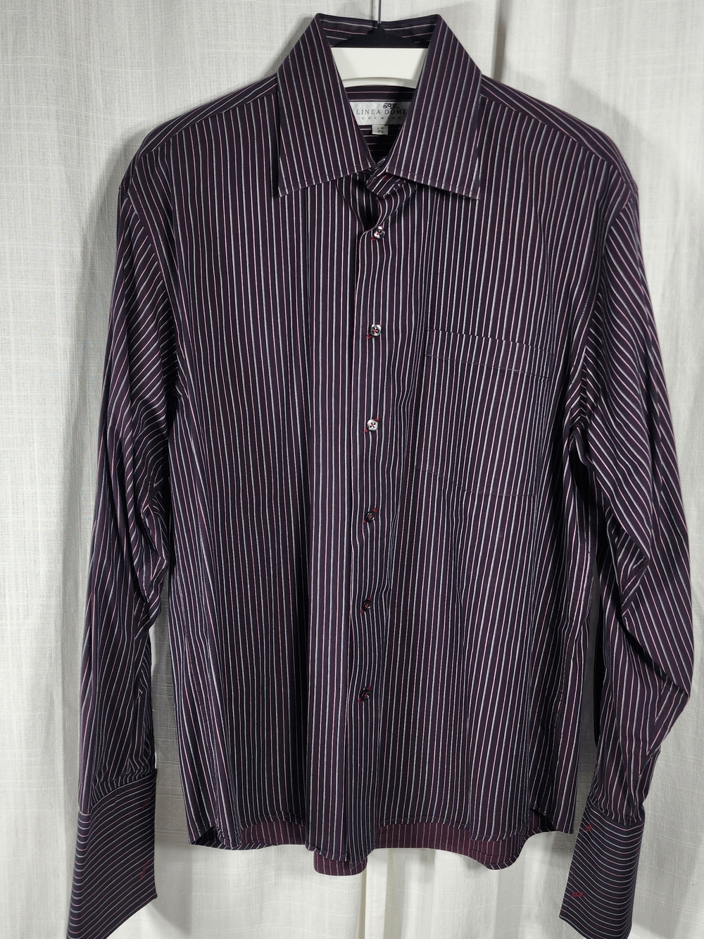 Mens Purple Pinstripe Dress Shirt by Alfani